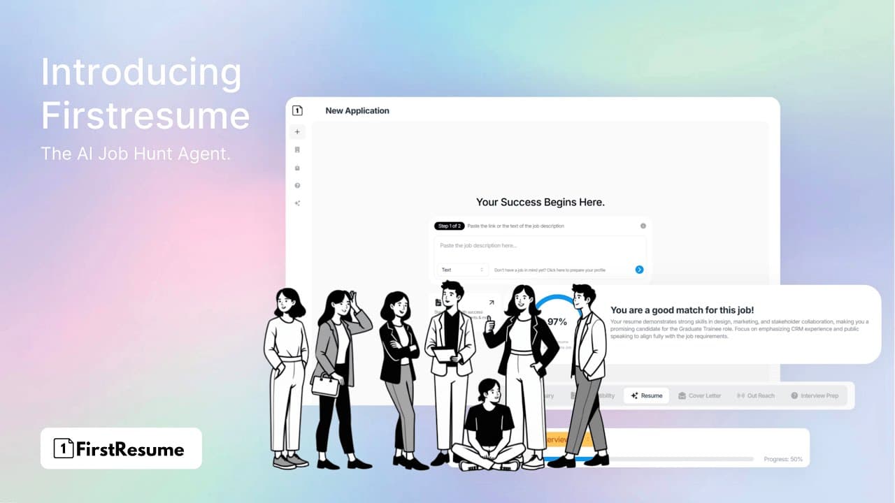Preview frame of the FirstResume demo video